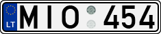 License plate of Lithuania, Cars