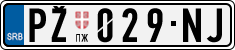 License plate of Serbia, Cars