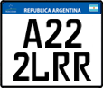 License plate of Argentina, Motorcycles (Mercosur, A123BCD)