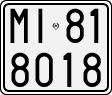 License plate of Italy, Motorcycles (1927 year series)