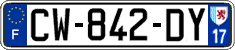 French license plate, SIV (ordinary)