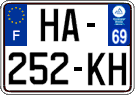 French license plate, SIV (ordinary)