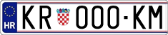 License plate of Croatia, Regular plates