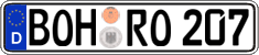 German license plate, Regular plates