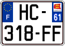 French license plate, SIV (ordinary)
