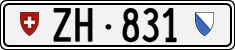 License plate of Switzerland, Cars