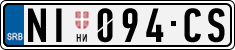 License plate of Serbia, Cars