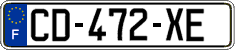 French license plate, SIV (ordinary)