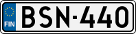 License plate of Finland, Cars