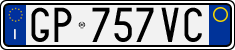 License plate of Italy, Cars (1994 year series)