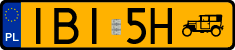 License plates of Poland, Oldtimers