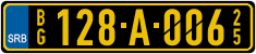 License plate of Serbia, Diplomatic