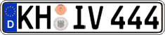 German license plate, Regular plates