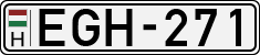 license plates of Hungary, Cars (1990)