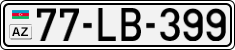 License plate of Azerbaijan, Cars