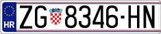 License plate of Croatia, Regular plates