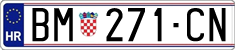 License plate of Croatia, Regular plates