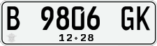 License plate of Indonesia, Regular plates