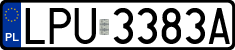 License plates of Poland, Regular car plates