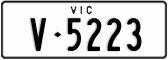 Victoria, Vanity Plates