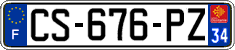 French license plate, SIV (ordinary)