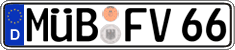 German license plate, Regular plates