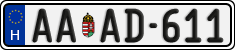 license plates of Hungary, Regular plates (2022)