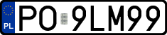 License plates of Poland, Regular car plates