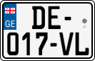 License plate of Georgia, Cars (2014)