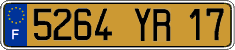 French license plate, FNI