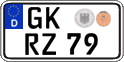 German license plate, Regular plates