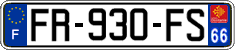 French license plate, SIV (ordinary)