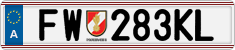 License plate of Austria, Official services and consulates