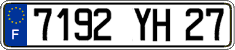 French license plate, FNI