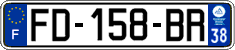 French license plate, SIV (ordinary)