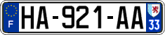 French license plate, SIV (ordinary)