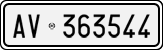 License plate of Italy, Cars (1927 year series)