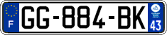 French license plate, SIV (ordinary)