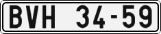 License plate of the Czech Republic, Cars (1960)