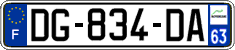 French license plate, SIV (ordinary)