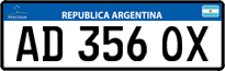 License plate of Argentina, Cars (Mercosur, AB 123 CD)