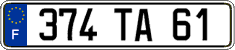French license plate, FNI