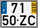License plate of Portugal, Regular plates