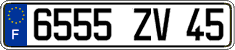 French license plate, FNI
