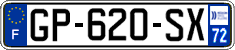 French license plate, SIV (ordinary)