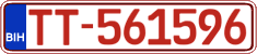 License plate of Bosnia and Herzegovina, Provisional