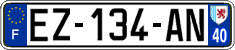 French license plate, SIV (ordinary)