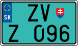 License plate of Slovakia, Special vehicles