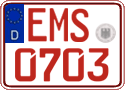 German license plate, Red license plates