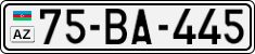 License plate of Azerbaijan, Cars